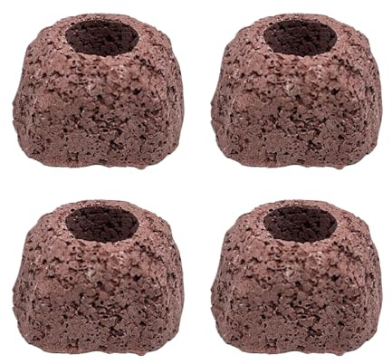 fbgnfihi 4Pcs Aquatic Water Plant Fixed Rings, Volcanic Stone Anti Floating, 25mm Aquarium Plantt Weights, Water Plants Cultivation Fixed Ring Plants Pot, Plant Holder Fish Tank Decorations