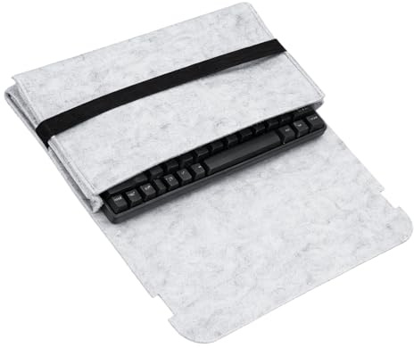 Nexarelle 60 Keys Keyboard Case Sleeve Travel Bag 11.8x5.9x1.6 | Dustproof Waterproof Carrying Case,for Mechanical Keyboards,Gray