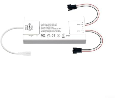 Digitaler LED-Streifen-Controller für Esp32 und Esp8266 mit Mikrofon, Sound-Modi, dynamische Lichteffekte, kompatibel mit Ws2811, für Ws2812b, Sk6812, Weiß (B)