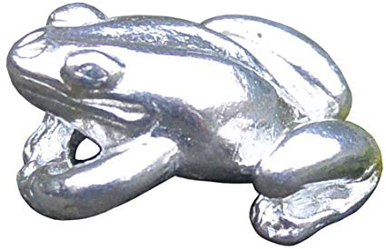 Froschfigur, Froschtotem, Kleiner Frosch, Handgegossen von William Sturt, aus Deutsche Zinn (Pewter)