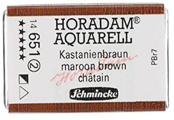 Schmincke – HORADAM® AQUARELL - feinste Künstler-Aquarellfarben, 651 Kastanienbraun, 14 651 043, 1/1 Näpfchen
