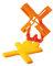 phil goods Windmühle Souvenir & Ausstechform in orange