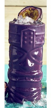 Purple Tiki Cocktail Hiball Glass 14oz, Pack of 4
