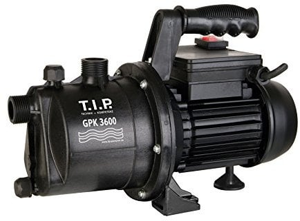 T.I.P. Gartenpumpe 650W - 3.600 l/h Leistung, 40m Förderhöhe, robustes GFK-Gehäuse, selbstansaugend, ergonomischer Griff, Überlastschutz, GPK 3600, 30147