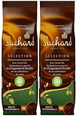 Suchard Qualité Professionnelle Boisson Chocolat - Développement Durable Cocoa Life - 1kg - Lot de 2