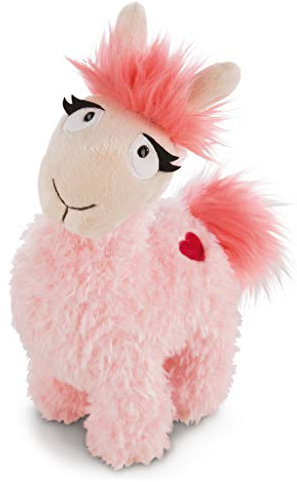 NICI 42703, 23 cm Kuscheltier Lama mit Herz, rosa