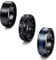 Milacolato 3 Stücke Edelstahl Ring Herren Schwarz 8mm Breit Matt Ringe Set Keltisch Ring Männer Herren Schmuck