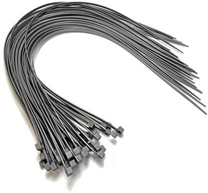 Fascette fermacavi, 450 mm x 4,8 mm, extra lunghe, fascette in nylon (50, grigio)