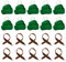 VALICLUD 20 Stück Mini Weihnachtsmütze Und Schal Stricken Santa Hut für Weihnachten Weinflasche Süßigkeiten Puppenhaus Weihnachtsfeier Lieferungen