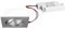 Outdoor LED Einbaustrahler-Set inkl. Konverter, IP65, quadratisch, 230V, 6W 3000K 650lm 38°, schwenkbar 30°, dimmbar, Alu matt