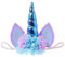 Nishine Unisex-Baby Baby-elastische Glitter Unicorn Horn Stirnband Kinder Einhorn Party Supplies Cosplay Geschenk Normal Chiffon&Blau