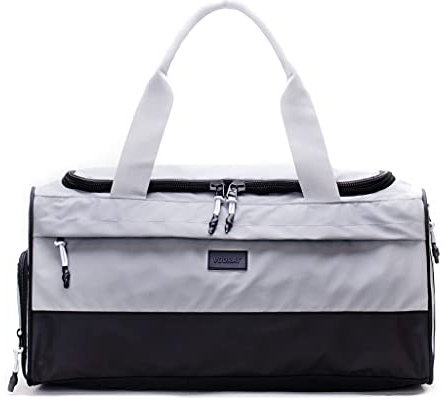 Vooray Boost XL Duffel - 32L - 51 cm - Große wasserdichte Sporttasche mit Schuhfach, Zubehörtaschen, Premium Reisetasche, strapazierfähige Wochenendtasche (steingrau)