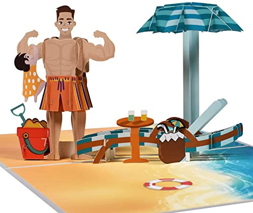 Magic Ants Vatertag Karte, Vatertag Geschenk, Papa Geschenk, Grußkarte Vatertag, Karte zum Vatertag, Glückwunschkarte Vatertag, Geburtstagskarte, 3D Pop Up Karte, Dankeskarte (Glücklicher Vater)