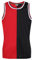 Pullonsy Herren Blank Basketball Trikots Mesh Athletic Sport Shirts Plain Performance Team Uniformen, Schwarz & Rot verschüttet, XL