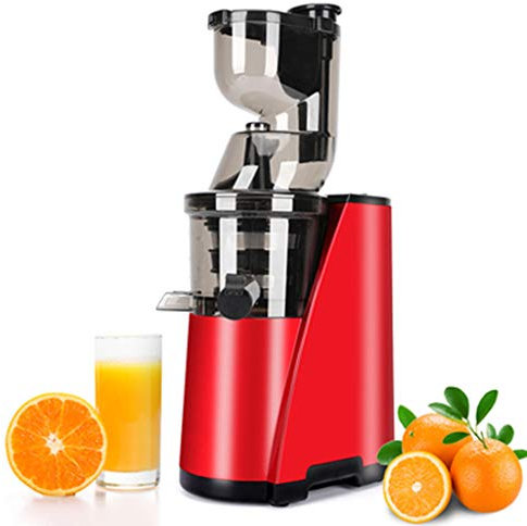 SHALOLY Juicer Blender Fruit and Vegetable 150W Residue Separation Large 220V Caliber Automatic Multifunctional Raw 55db Juicers Machine Low Speed Electric Extractor 1000L (red) (red)
