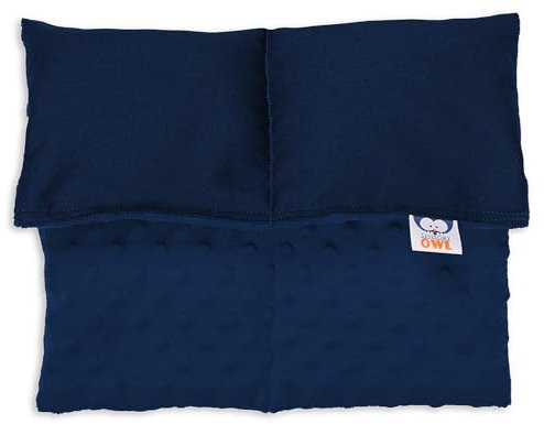 Sensory Owl Gewichtskissen Gewichtetes Schoßkissen Beschwertes Kissen Kinder Erwachsene Sensorisch Stressabbau Autismus ADHD Hilfsmittel Minky Stoff Glasgranulat 30 x 40 cm 2 kg Marineblau