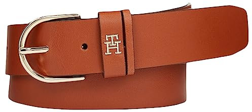 Tommy Hilfiger Damen Gürtel Timeless 3,5 cm Ledergürtel, Braun (Natural Cognac), 70