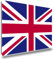 TRIOSK Kühlschrankmagnete Länderflaggen Magnet Flagge UK United Kingdom Reise Souvenir Union Jack Geschenk für Reiselustige Frauen Männer Weltenbummler Kühlschrank stark eckig groß 85x55 mm
