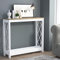 Galano Nova Console Table – Modern Distressed Oak Finish – Bookshelf Cabinet for Hallway, Entryway, Living Room, Bedroom or Foyer – Space Saving – White/Oak