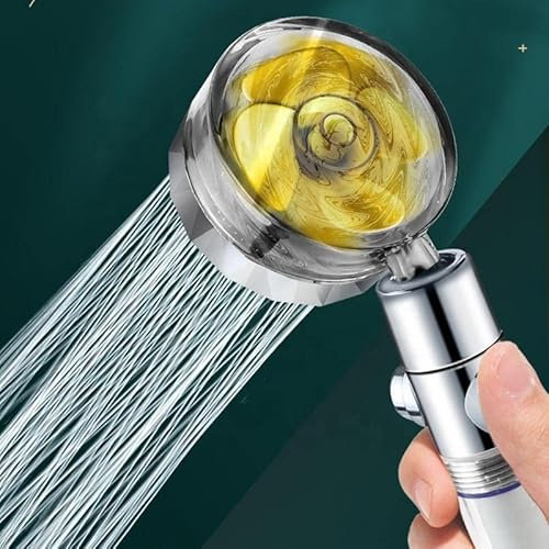Water Filter high Pressure Fan Vortex Hydro Shower Jet Turbo Head Shower Turbo Water Saving for Hair wash with Control and wash