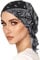 YUWJOOWEE Stretch Turban Mütze Kopftuch Drucken Kopfbedeckung Hüte,Frauen Muslim Beanie Schal Bandana Hut Chemo Krebs Chemotherapie Haarausfall Schlafmützen (Schwarze Amöbe)