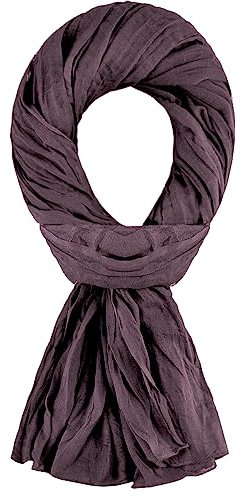 Van Der Rich ® - Schal 100% Leinen (Made in Italy) - Damen/Herren (Bordeaux-Violett)