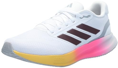 adidas Run Falcon 5 Herren-Sneaker, White Aurora Met Black, 50 2/3 EU