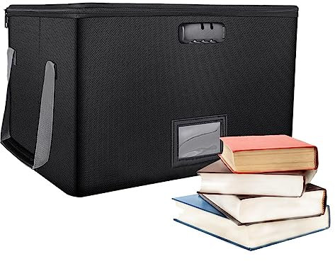 Ziurmut Dokumentenbox, feuerfeste Dokumententasche mit Schloss, große Kapazität, wasserdichter Safe, Aktenschrank, Organizer für Schmuck, Briefe, Akten, abschließbare Dokumenten-Organizer-Box