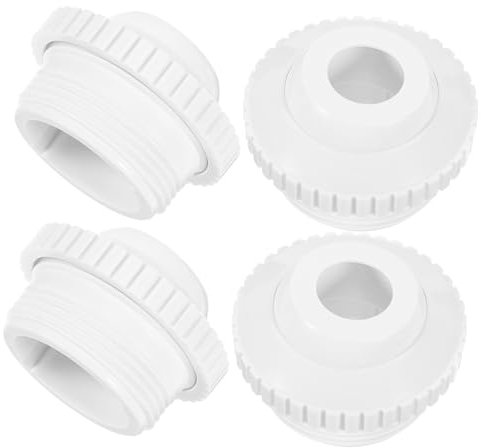 Happyyami 4 Pièces Jets De Massage en Piscine Buse en Plastique Buse Dentrée De Piscine Jet De Globe Oculaire De Piscine Raccord De Flux De Buse De Sortie Deau Spa Gonflable Blanche
