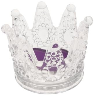 HOOTNEE Crown Crystal Teelichthalter Eleganter Transparenter Glaskerzenständer Für Teelichter Vielseitig Einsetzbar Als Kerzenhalter Oder Aschenbecher Für Zuhause Bars Und Restaurants