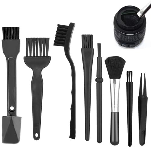 PLATEYTR 8 Pièces Kit Nettoyage Clavier, Kit Nettoyage PC, Antistatique Pinceau Nettoyage, pour Nettoyage Clavier Et Kit Electronique Enlever la Poussière, Kit Nettoyage Ordinateur, Brosse Clavier