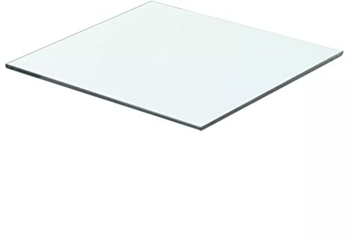 Kavolet 40x30 cm Glasboden Glasscheibe Glasplatte Glasregal Transparent Regalboden Glas Einlegeboden Glasablage für Badezimmer Wandregal Badablage 8 mm stärke