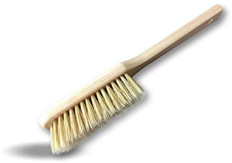 Brosse balayette boulangère Cote à dorer | Bois Brut | Soie Blanche Sortie 40 mm | Four Boulanger pâtissier Alimentaire Pain Pizza | Kibros 212939b