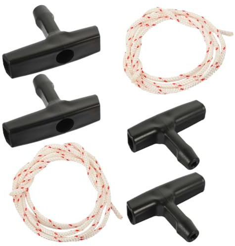 Gadpiparty Garage Door Rope 2 Sets Garage Opener Garage Door Emergency Release Pull Cord with Handle 4 Meter Starter Rope and Grip Attic Ladder Pull Cord Rope Puller for Garage Opening