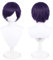 Perruque longue de 30cm, perruque universelle pour costume d'anime et cosplay, parfaite pour les fêtes, l'usage quotidien, les festivals et Halloween (Violet)
