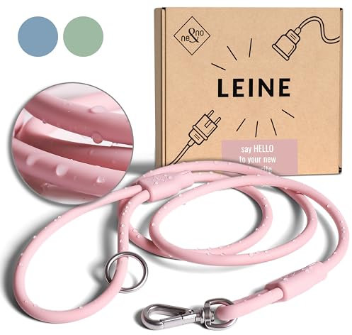 ne&no® Hundeleine 1,5 m Loft Design | Schmutz- & Wasserfest | Führleine für Hunde | Leine Hund | Dog Leash | Rosa