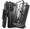 SUPCASE für Samsung Galaxy S25 Ultra Hülle Bumper Case mit 2 Vorderseite (ohne Displayschutz + mit Displayschutz) Outdoor Handyhülle mit Gürtelclip und Ständer [UBPro] für S25 Ultra (Schwarz)