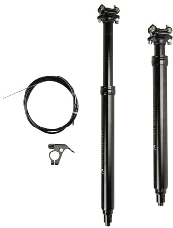 Mountain Bike Dropper Post 31.6mm Aluminum Hydraulic Lock 100-170mm Travel Remote-Controlled Dropper Seatpost for Mountain/Road Bike