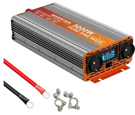 Coche Inversor Inversor De Enchufe Europeo 24v 220v Onda Pura 3000w 4000w 5000w 6000w Convertidor 12v A 220v Transformador para Coche Camión Convertidor(5000W,24V_220V 50HZ EU)
