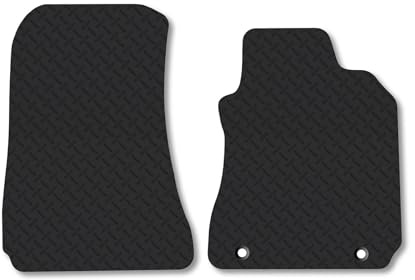 Alfa Romeo Spider (2005-2010) Heavy Duty Thick Rubber Car Mats Accessories Tailored Fit Front Rear Set Compatible Accessory Waterproof Durable Non-Slip 5mm Full Coverage Protection with Clips