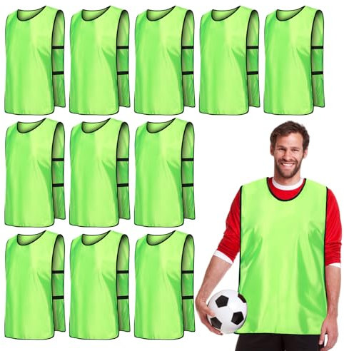 12 Stück Fußball Leibchen Für Erwachsene, Fussball Leibchen Erwachsene, Fußball Trainingsweste, Fussballtraining Leibchen, Leibchen Fußball Set, Trainingsleibchen Basketball, Westen Fürs Teamtraining