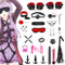 Qoosea SM Bondage Kit 26 Piezas, BDSM Restraints Kits Erótico Set Juguetes Sexuales Plug Anal Butt Plug Set para Parejas, Bondage Set Esposas para Principiantes y Experimentados