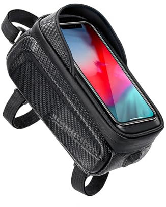 DAHJSD Fahrrad Rahmentasche für Bianchi Vigorelli 2013 – wasserdichte Fahrradtasche mit Handyhalterung, TPU Touchscreen Handytasche, Fahrradzubehör für Rennrad & MTB