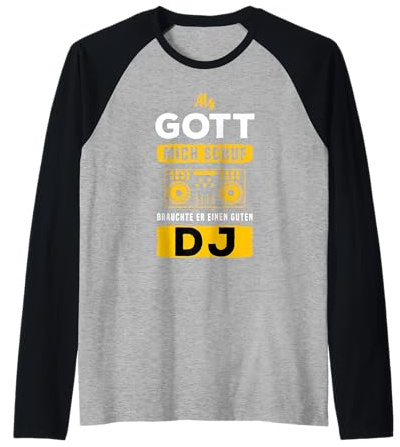 Musik Dj Auflegen Bunt Musiker DJ Pult Party Raglan
