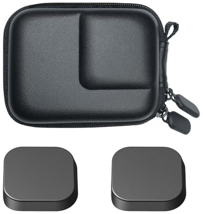 ULBTER Kleine Tasche für GoPro Hero 13 Hero13 Tragetasche Go pro Schutztasche Zubehör und Objektivdeckel [1+2 Stück] -Schwarz