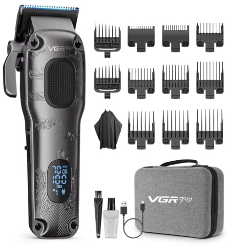 VGRPRO Máquina de Cortar Pelo Hombre, Cortapelos Hombre para Casa &barbería
