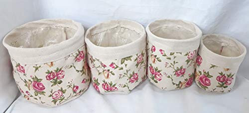 Iden Berlin Pflanzkorb Roses 4er Set Jute 4002372383008