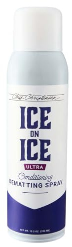 Chris Christensen Ice on Ice Ultra Conditioning Dematting Spray, Dog Conditioner, Groom Like a Professional, Lightweight Formula, Dematts & Detangles, Conditions & Protects, Made in the USA, 236ml