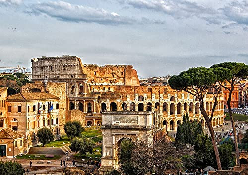 HANSEPUZZLE 61625 - Forum Romanum Puzzle 130 Teile | Reisen Puzzle mit hochwertiger Puzzle Aufbewahrung: Kartonbox und wiederverschließbarem Beutel | Puzzle-Maße: 28,7 x 20 cm