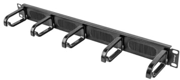 LANBERG AK-1203-B 19 Brushed Panel 5 Plastic Brackets Type B 1U Black